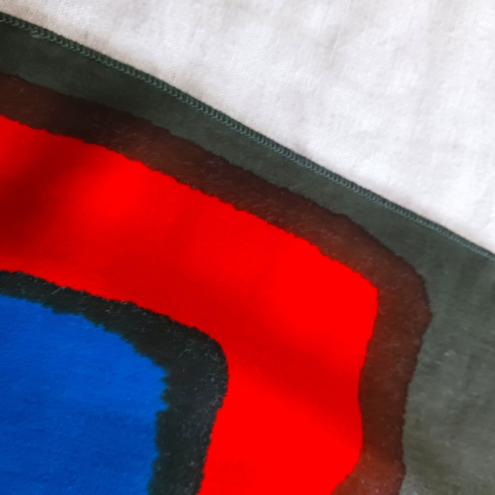 Vintage Abstract Scarf Rectangular Fine Cotton Br… - image 4